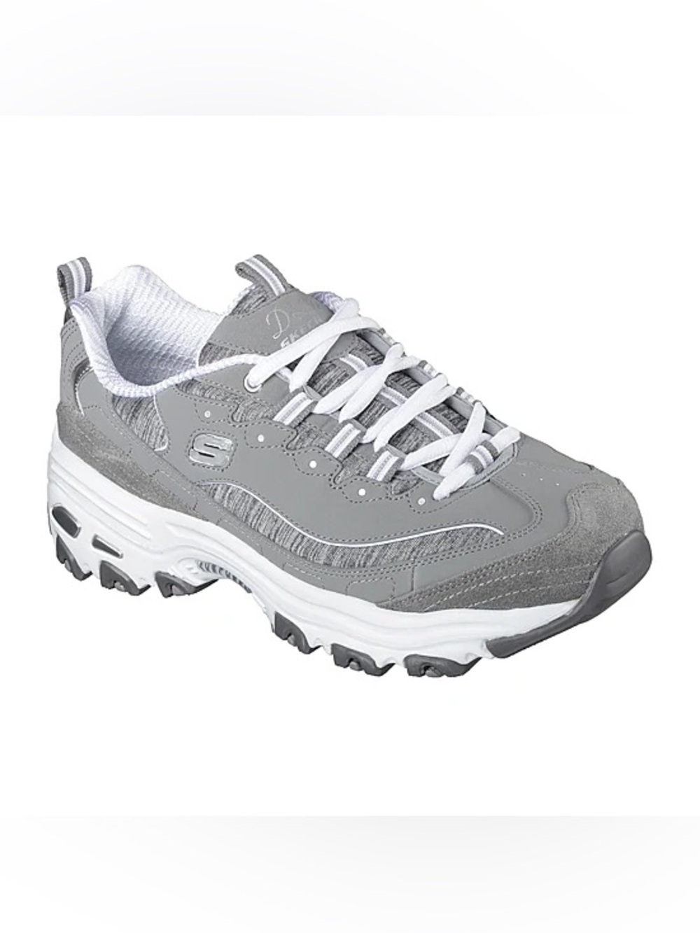 Skechers Women's Gray and White D’ Lites Sneaker
